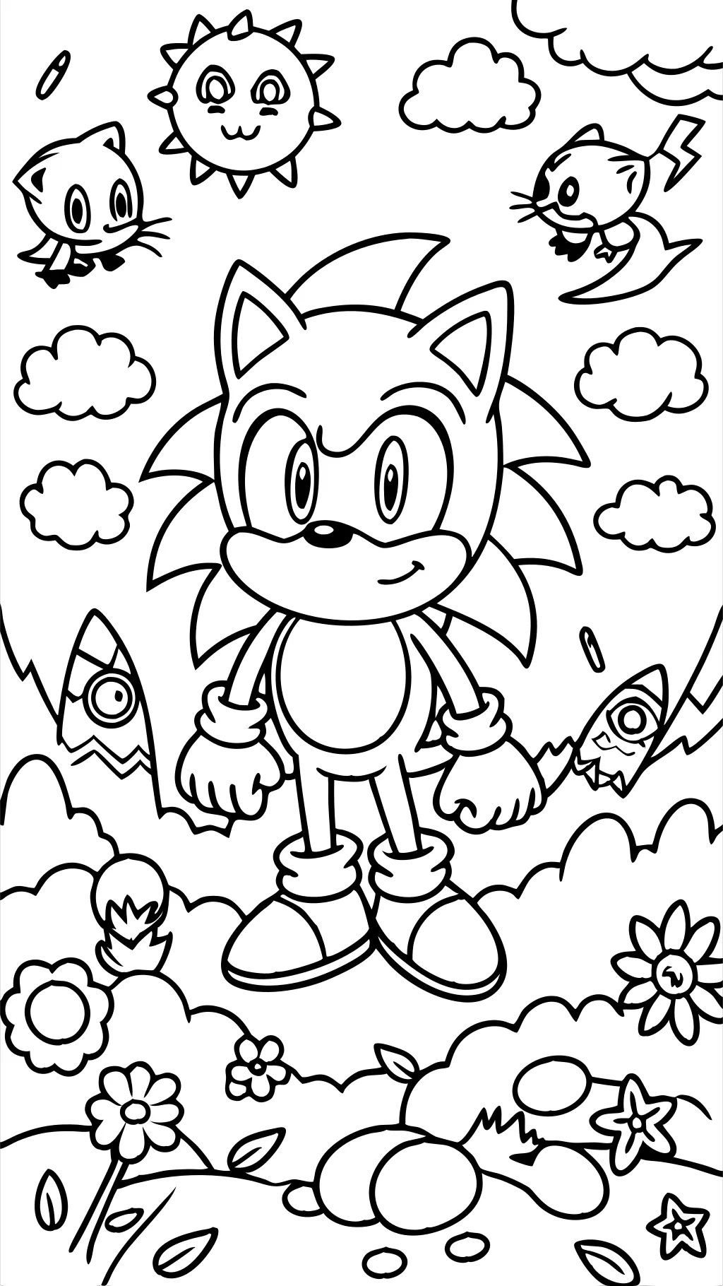 Páginas para colorear de Sonic gratis